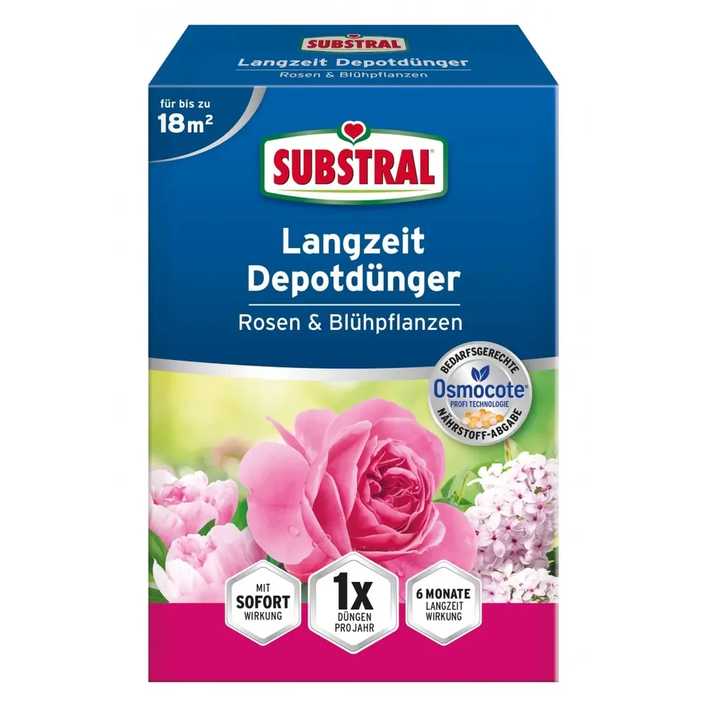 Substral Osmocote Hosszú hatástartamú műtrágya rózsákhoz- és virágzó növényekhez 1,5 kg