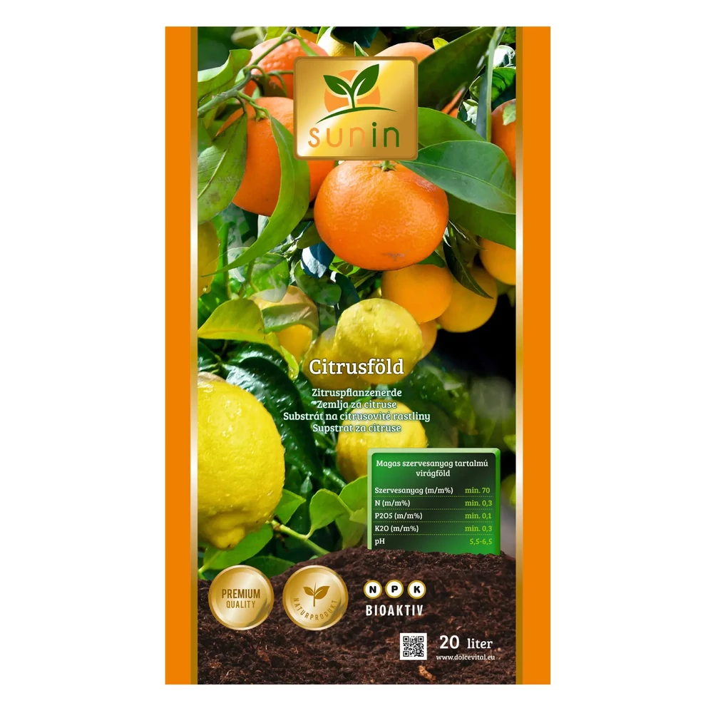 Sunin Prémium Citrus és mediterrán virágföld 20L