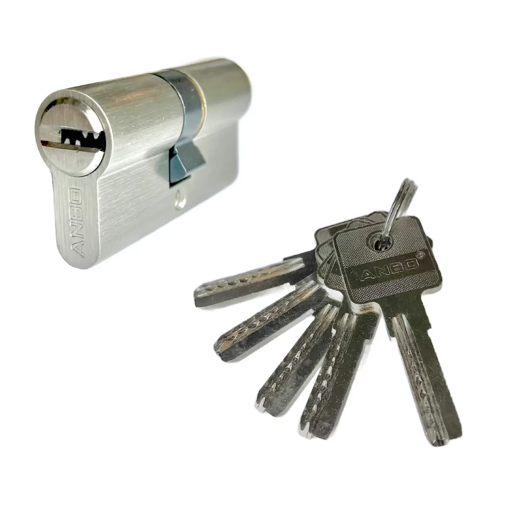 ANBO 2300 fúrásvédett hengerzárbetét 30/30mm (5 kulcs) nikkel