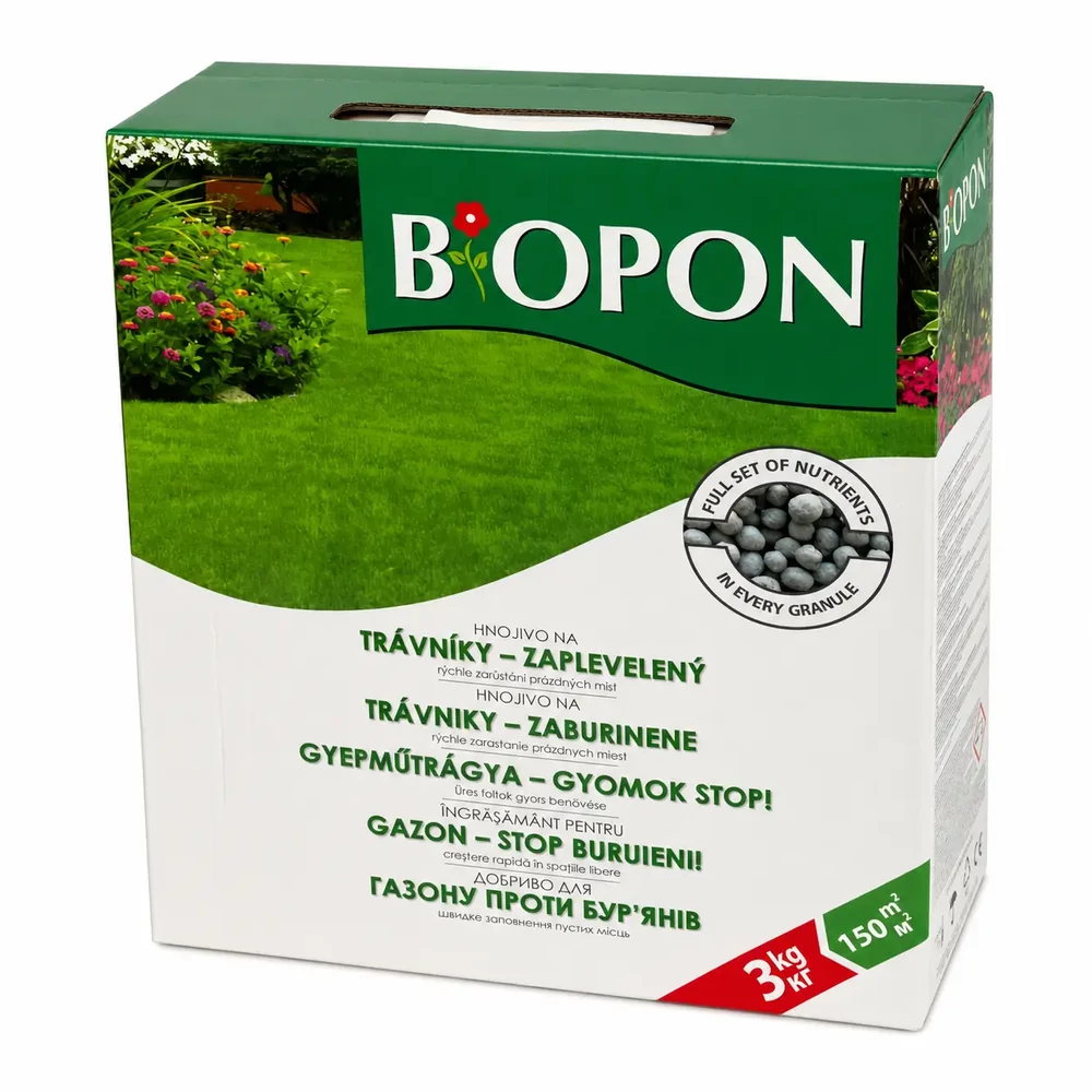 Biopon Gyomcsökkentő Pázsit Trágya 3kg