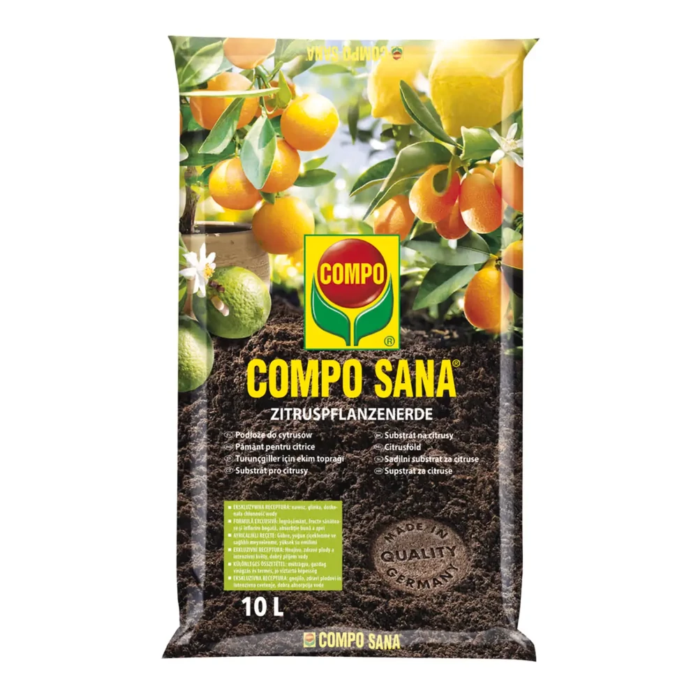 COMPO SANA Citrusföld 10L – mediterrán cserepes növényekhez