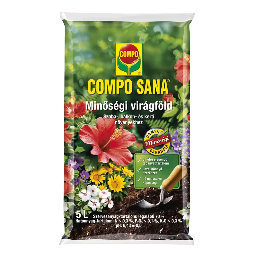 COMPO SANA Általános virágföld 5L – beltéri és kerti növényekhez
