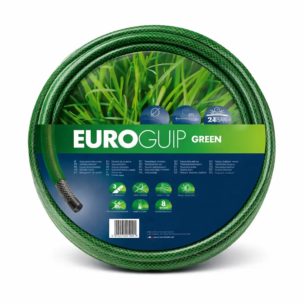 TecnoTubi EuroGuip Zöld 3 rétegű locsolótömlő 1/2" 25m