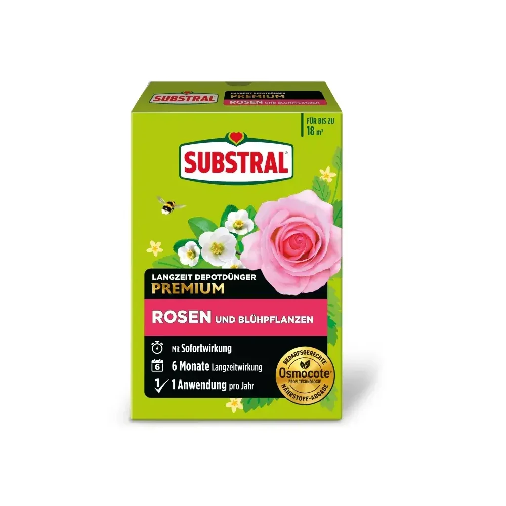Substral Osmocote Hosszú hatástartamú trágya rózsákhoz- és virágzó növényekhez 750 g