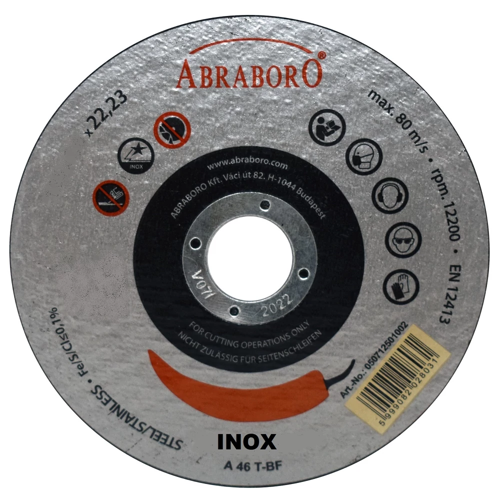 Abraboro Chili Inox Fémvágó Korong 230X1.9mm