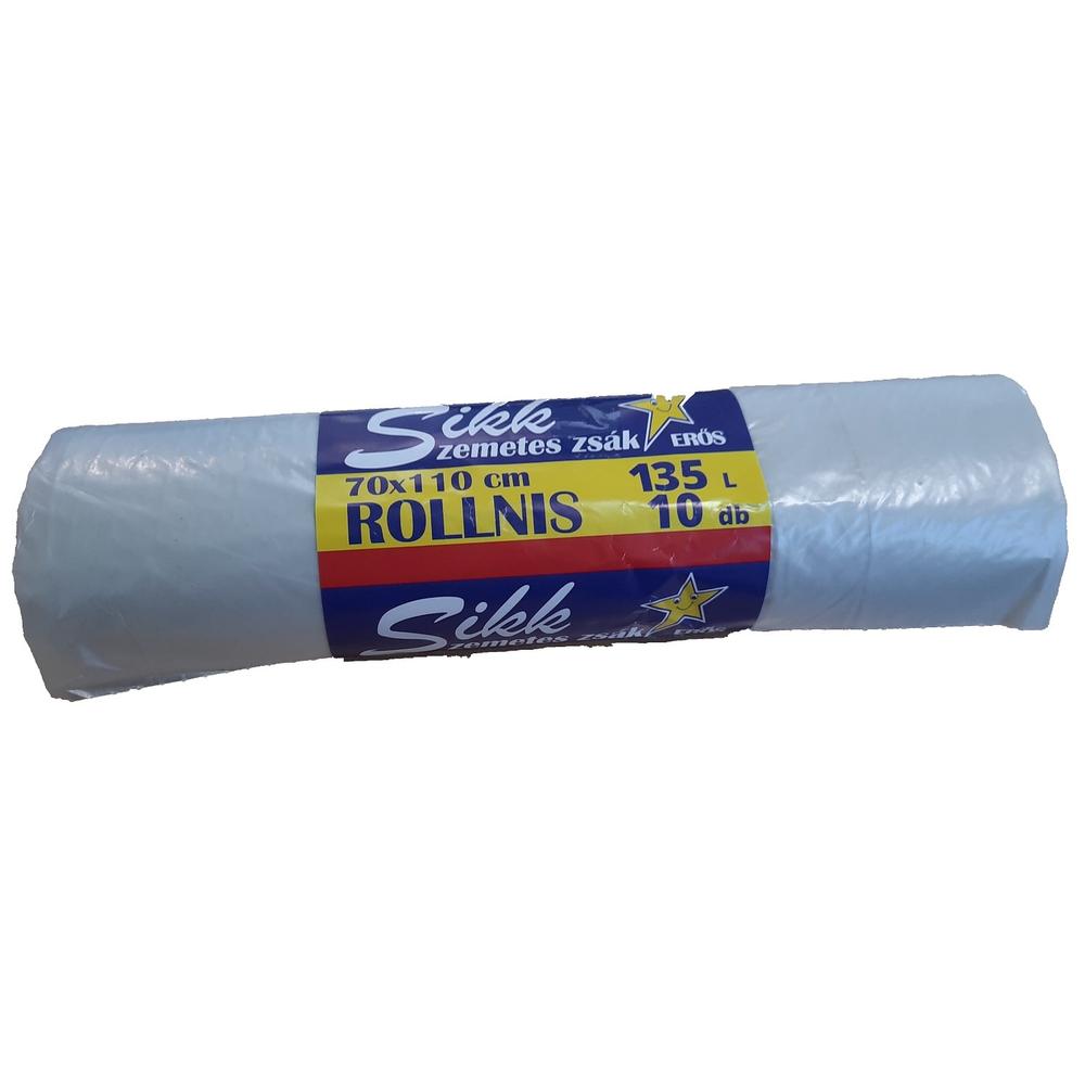 SIKK erős szemetes zsák natúr 70x110cm 135L (10db)
