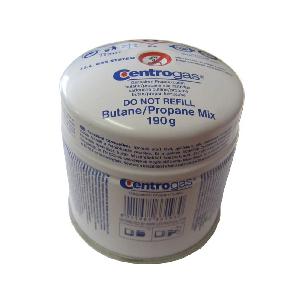 Gázpatron Centrogas 190 Gr. Szelepes