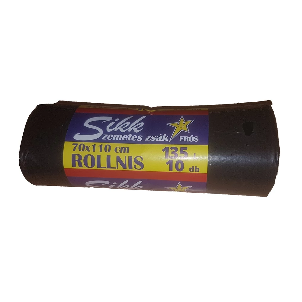 Sikk Erős Szemetes Zsák Fekete 70X110cm 135L (10db)