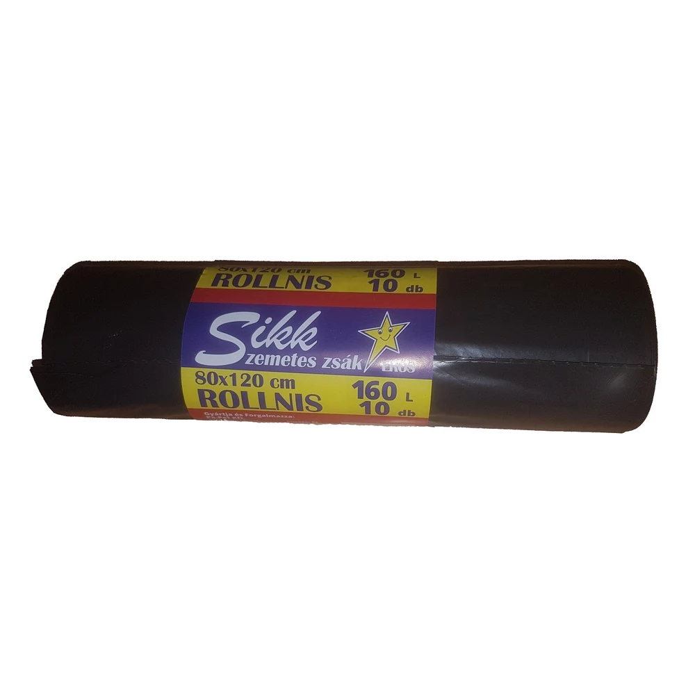 Sikk Erős Szemetes Zsák Fekete 80X120cm 160L (10db)