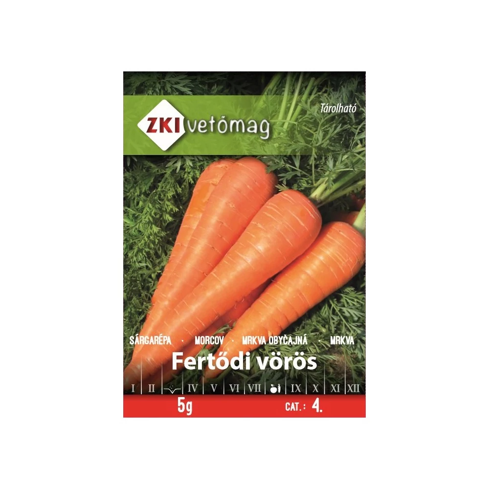 ZKI Sárgarépa (Fertődi Vörös) Vetőmag 5G