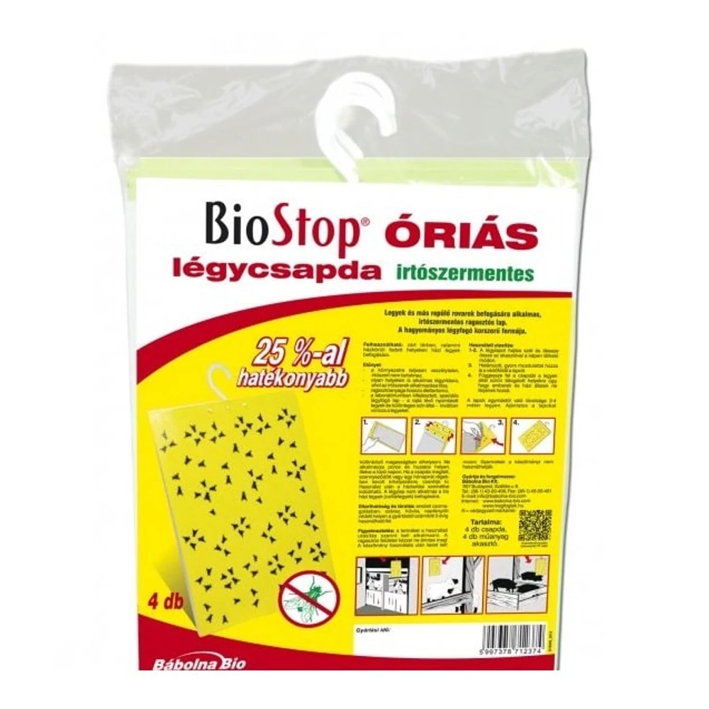 Biostop Óriás Légyfogó Lap (4db)