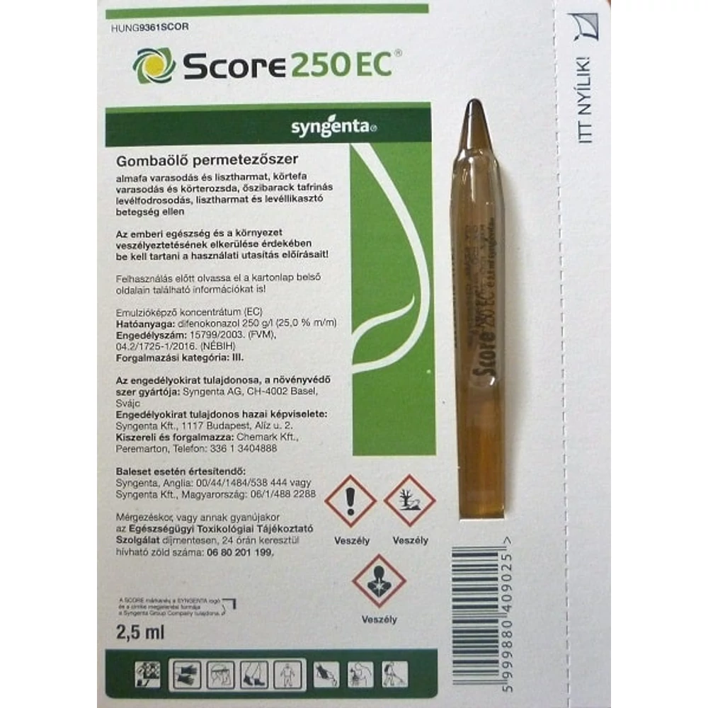 Score 250 Ec Gombaölő Permetezőszer 2,5ml