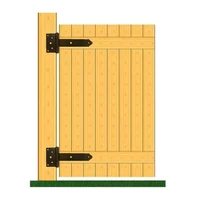 Kép 3/4 - Kapupánt Csuklós Sima 500X45X110mm Fekete