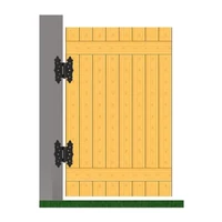 Kép 3/4 - Csuklópánt Díszes 130X70mm Fekete