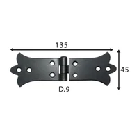 Kép 2/3 - Csuklópánt Díszes 135X45mm Fekete