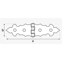 Kép 2/3 - Csuklópánt Díszes 250X34mm Fekete