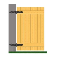 Kép 3/3 - Csuklópánt Díszes 250X34mm Fekete