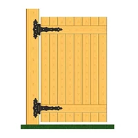 Kép 3/3 - Kapupánt Csuklós Díszes 100X40X70mm Fekete