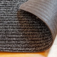 Kép 3/3 - Gumis bordázott filc beltéri lábtörlő szürke 40x60cm