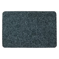 Kép 1/3 - Gumis bordázott filc beltéri lábtörlő szürke 40x60cm