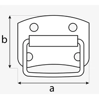 Kép 2/3 - Ládafogó Süllyesztett 90mm Fekete