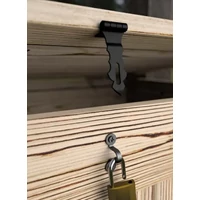 Kép 3/3 - Lakatpánt Díszes 100 + 30 / 30mm Fekete