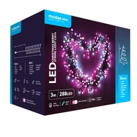 Kép 1/2 - Modee karácsonyi kültéri led fényfüzér micro gömb pink/hideg fehér hálózati 288 ledes - 3m