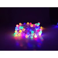 Kép 4/4 - Modee karácsonyi kültéri led fényfüzér mini gömb színes hálózati 100 ledes - 10m