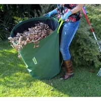 Kép 3/4 - Nortene Standbag erős vászon kerti lombgyűjtő zsák 66x75cm