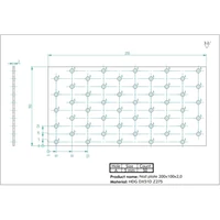 Kép 2/2 - Összekötő lemez horganyzott perforált 100x200x2mm