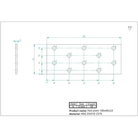 Kép 2/2 - Összekötő lemez horganyzott perforált 40x100x2mm