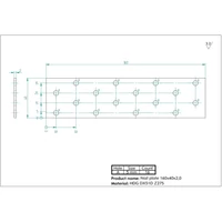 Kép 2/2 - Összekötő lemez horganyzott perforált 40x160x2mm