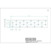Kép 2/2 - Összekötő lemez horganyzott perforált 40x200x2mm