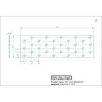 Kép 2/2 - Összekötő lemez horganyzott perforált 60x200x2mm