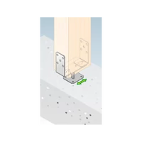 Kép 3/3 - Oszloptalp Lecsavarozható Állítható 60-200mm Fekete