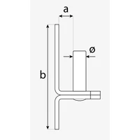 Kép 2/3 - Pántcsap Felcsavarozható Sima D=13mm Fekete
