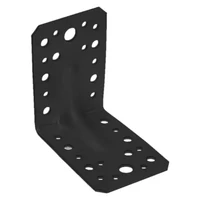 Kép 1/3 - Sarokösszekötő Lemez Erősített 90X90X65mm Fekete