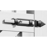 Kép 4/4 - Tolózár + Ütköző Gombos 250X41mm Fekete