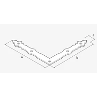 Kép 2/4 - Zsalu L Sarokvas 150X150X25mm Díszes Fekete