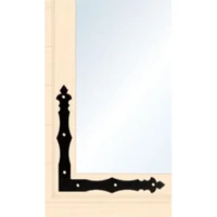 Kép 3/4 - Zsalu L Sarokvas 150X150X25mm Díszes Fekete