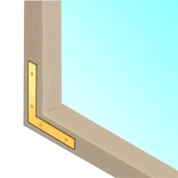 Kép 2/2 - Ablakszegletvas 80x80x17/1mm sárga horganyzott