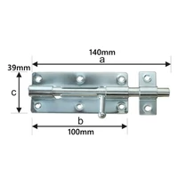 Kép 2/2 - Bajonett Tolózár 140mm Horganyzott