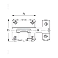Kép 2/2 - Bajonett tolózár díszes horganyzott 70x50mm