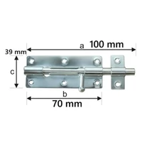 Kép 2/2 - Bajonett tolózár horganyzott 100mm
