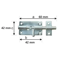 Kép 2/2 - Bajonett tolózár horganyzott 60mm
