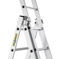 Kép 3/4 - DRABEST többcélú alu létra 3x6 fokos