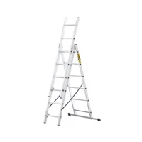 Kép 1/4 - DRABEST többcélú alu létra 3x6 fokos