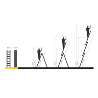 Kép 2/2 - DRABEST többcélú alu létra 3x7 fokos