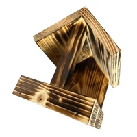 Kép 3/5 - Fa madáretető rusztikus égetett 19×19×22 cm