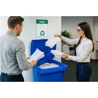 Kép 2/2 - Háztartási Kuka Kerekes 120L kék (szelektív papír)